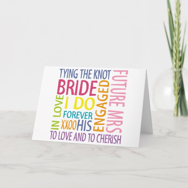 Bride Sentiments Bröllop Kort (Framsida)
