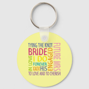 Bride Sentiments Bröllop Nyckelring
