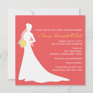 Bride Silhouette Inbjudningskort för möhippa