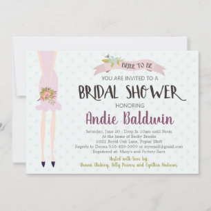 Bride Silhouette Inbjudningskort för möhippan