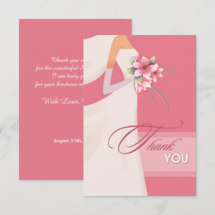 Bride Silhouette-Möhippa Card Tack Kort