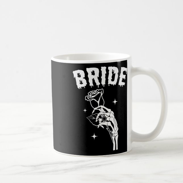 Bride Skeleton Hand Bröllop Halloween Par Matc Kaffemugg (Höger)
