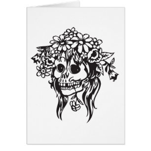 Bride Skull Hälsningskort