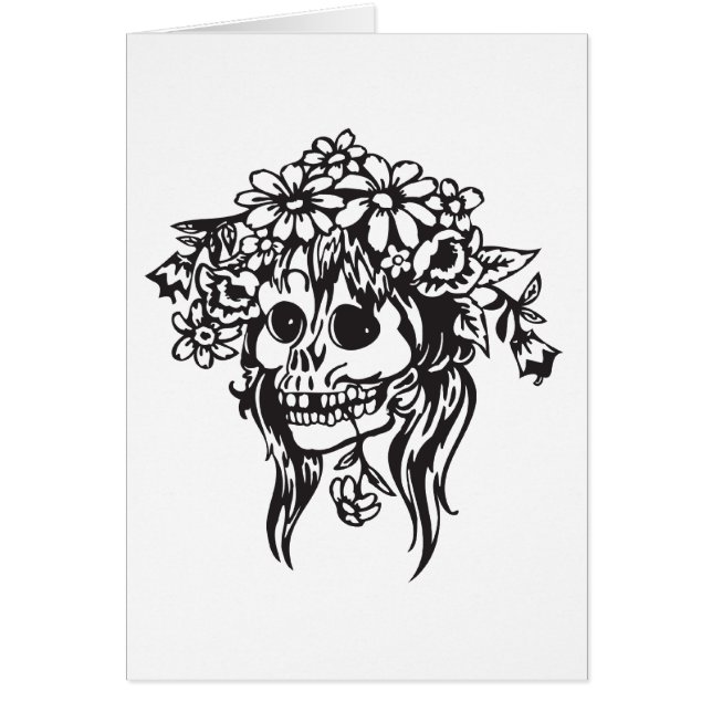 Bride Skull Hälsningskort (Framsidan)