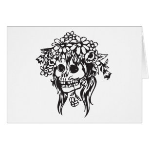 Bride Skull Hälsningskort