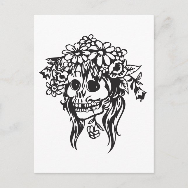 Bride Skull Vykort (Framsida)