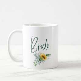 Bride Solros Eucalyptus Bröllop Kaffemugg