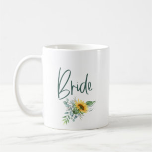 Bride Solros Eucalyptus Bröllop Kaffemugg