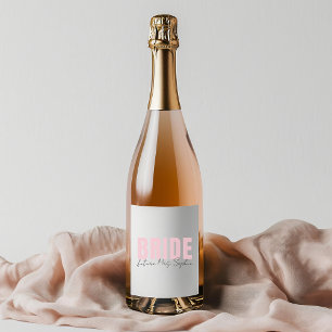 Bride Sparkling Vin etikett   Personligens framtid