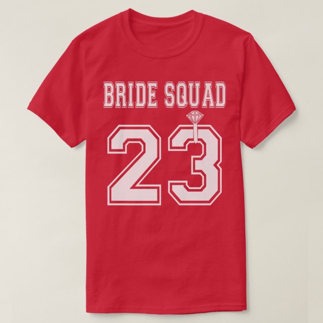 Bride Squad 2023 Brudens sida Bachelorette Team Gr T Shirt (Design framsida)