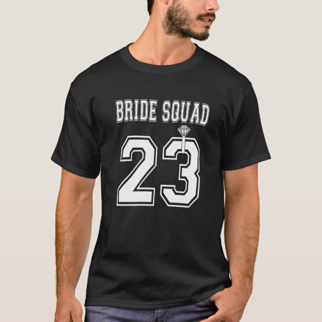 Bride Squad 2023 Brudens sida Bachelorette Team Gr T Shirt (Framsida)