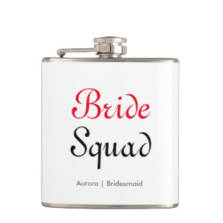 Bride Squad Bachelorette Bridesmaid Personlig Fickplunta