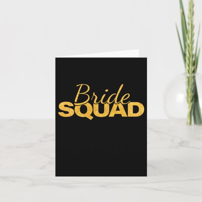 Bride Squad Bachelorette Party Bridesmaid Bröllop Kort (Framsida)