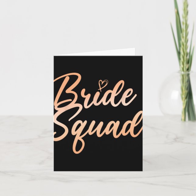 Bride Squad Bachelorette Party Bridesmaid Möhippa  Kort (Framsida)