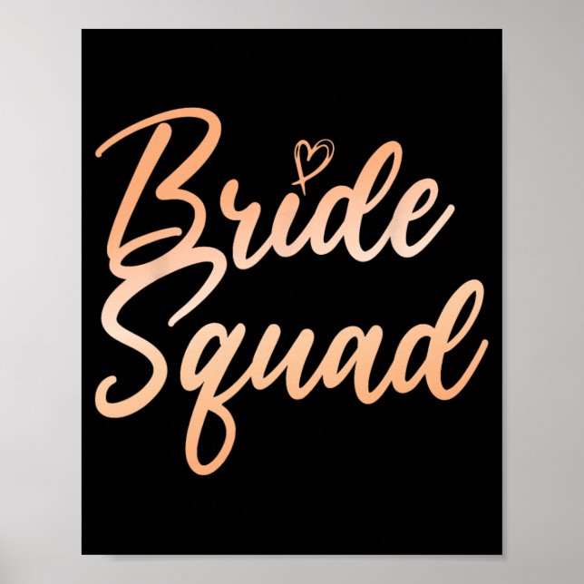 Bride Squad Bachelorette Party Bridesmaid Möhippa  Poster (Framsidan)