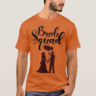 Bride Squad Bride and Groom Tees Bröllop Anniversa T Shirt