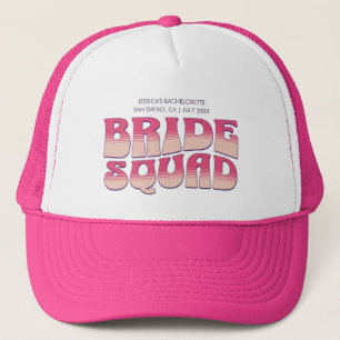 Bride Squad Bridesmaid Shock rosa Keps