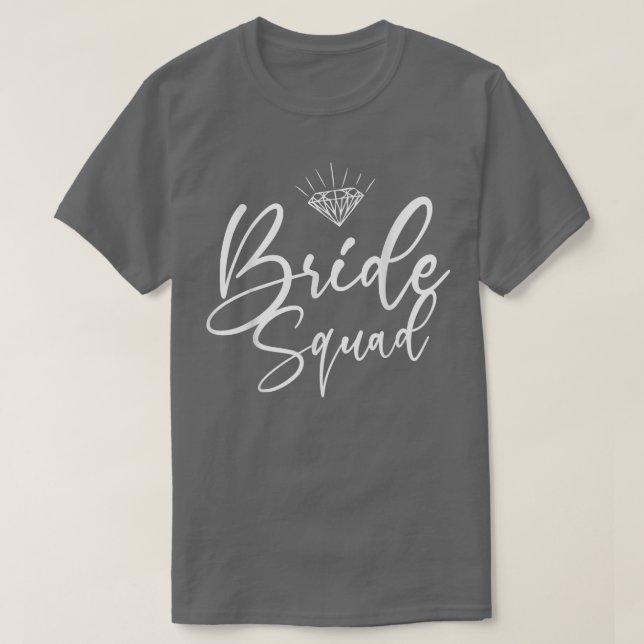 Bride Squad Bridesmaids Bröllop T Shirt (Design framsida)