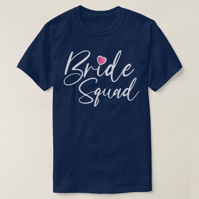Bride Squad Bröllop Gift Bridesmaid Möhippa T Shirt (Design framsida)