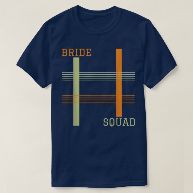 Bride Squad Bröllop T Shirt (Design framsida)