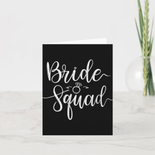 Bride Squad Bröllop Team Möhippa Bachelorette Part Kort