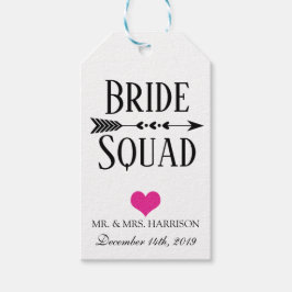 BRIDE SQUAD BRUDENS SIDA GIFT MÄRKRE PRESENTETIKETT