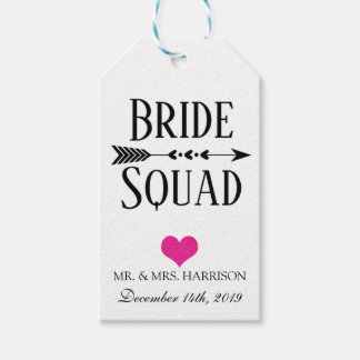 BRIDE SQUAD BRUDENS SIDA GIFT MÄRKRE PRESENTETIKETT