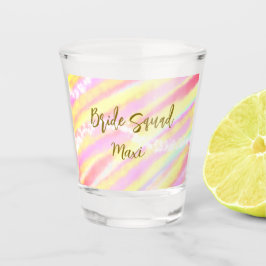 Bride squad golden pastel pink colorful glitter br