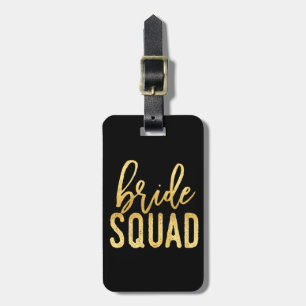 Bride Squad Guld Bagagebricka