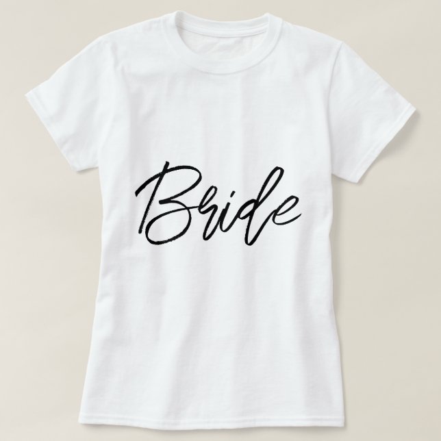 Bride Squad | Hett White Bachelorette Bride T Shirt (Design framsida)