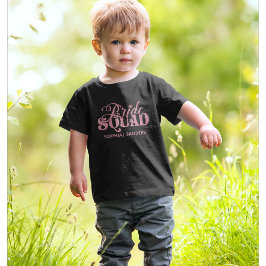 Bride Squad Modern Bright Pink T Shirt