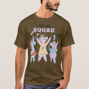 Bride Squad Party Unicorns Roligt Girls Night Out T Shirt