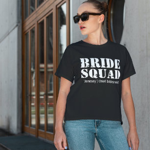 Bride Squad Personlig Bachelorette Party T Shirt