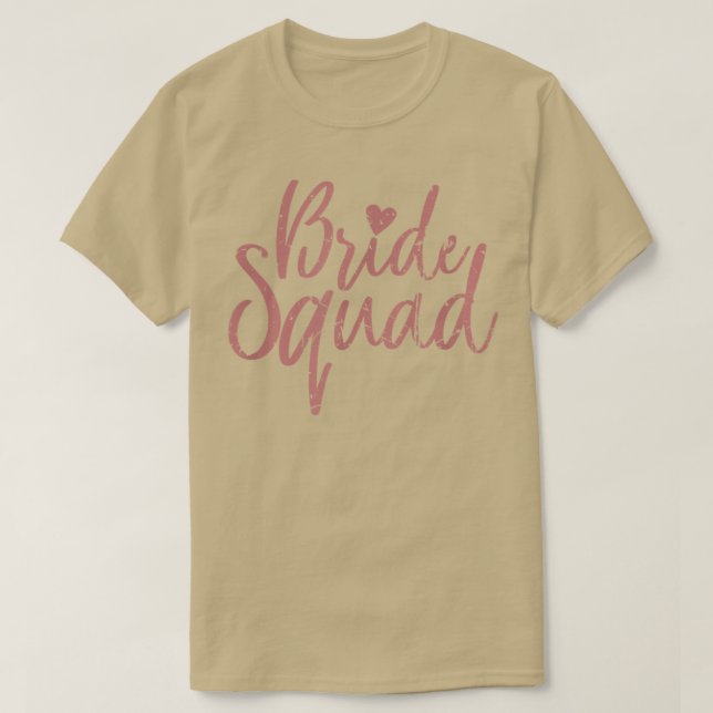 Bride Squad Pink Cute Bridesmaid Bachelorette Part T Shirt (Design framsida)