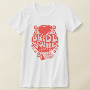 "Bride Squad" Retro Bröllopsparty T Shirt