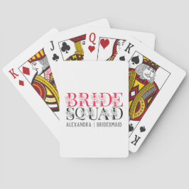 Bride Squad | Rosa Bachelorette Party Bridesmaid Casinokort