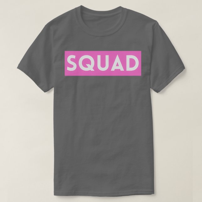 Bride Squad Rosa Bachelorette Party Group Celebrat T Shirt (Design framsida)