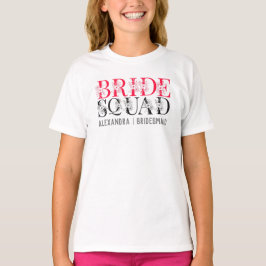 Bride Squad | Rosa Sällskap Tjejbröllop Brudtärna T Shirt