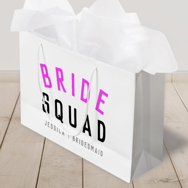 Bride Squad | Shock rosa Bachelorette Bridesmaid (Skapare uppladdad)