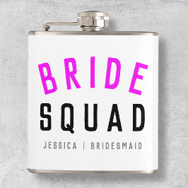 Bride Squad | Shock rosa Bachelorette Bridesmaid Fickplunta