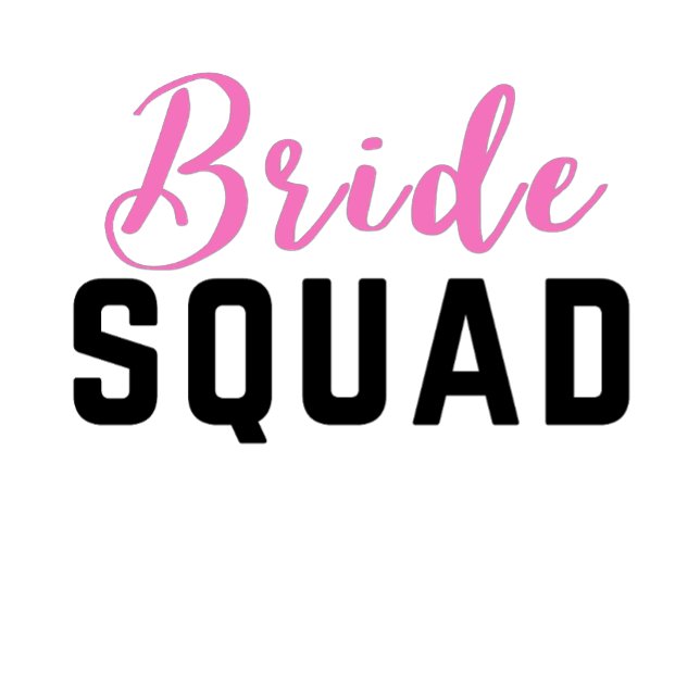 Bride Squad | Shock rosa Bachelorette Bridesmaid T Shirt (Skapare uppladdad)
