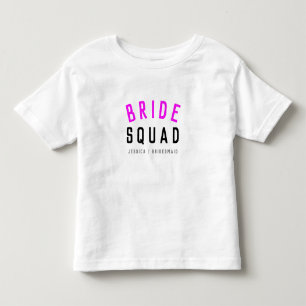 Bride Squad   Shock rosa Bachelorette Bridesmaid T Shirt