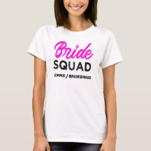 Bride Squad Shock rosa Bachelorette Party Bridesma