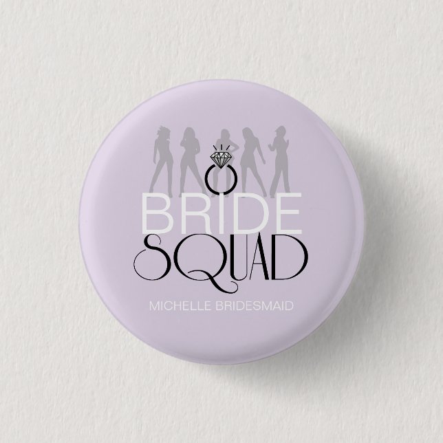 Bride Squad Silhouettes Black on Lites ID252 Knapp (Framsida)