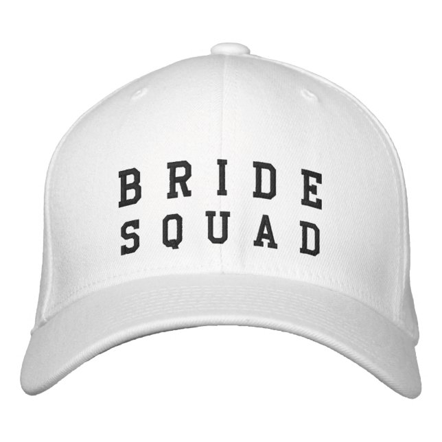 Bride Squad | Trendiget Bachelorette Bridesmaid Broderad Keps (Framsida)