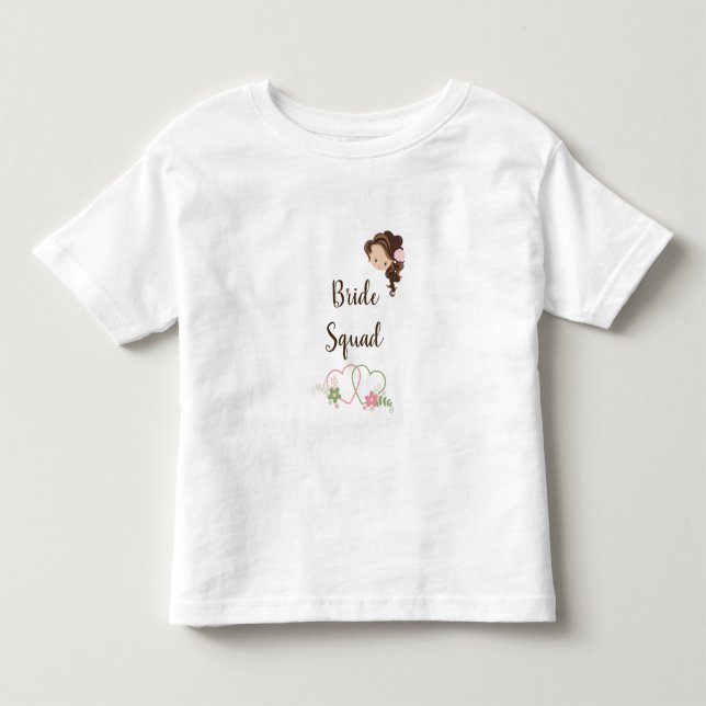 Bride Squad Two Hearts Småbarn T-shirt (Framsida)