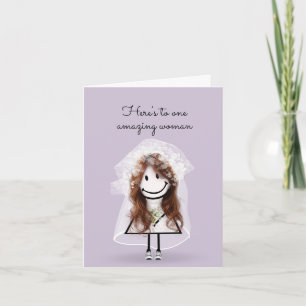 Bride Stick Girl med Sneakers och Daisy Kort