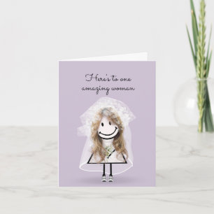 Bride Stick Girl med Sneakers och Daisy Kort