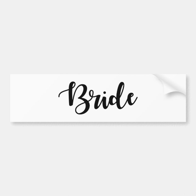 Bride Sticker - enkelt handskrivet teckensnitt Bildekal (Framsidan)