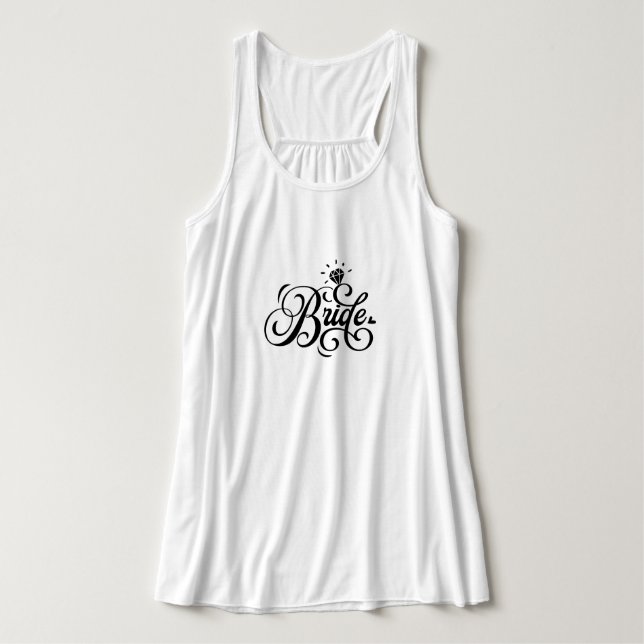 Bride Tanktop Linne Med Racerback (Design framsida)